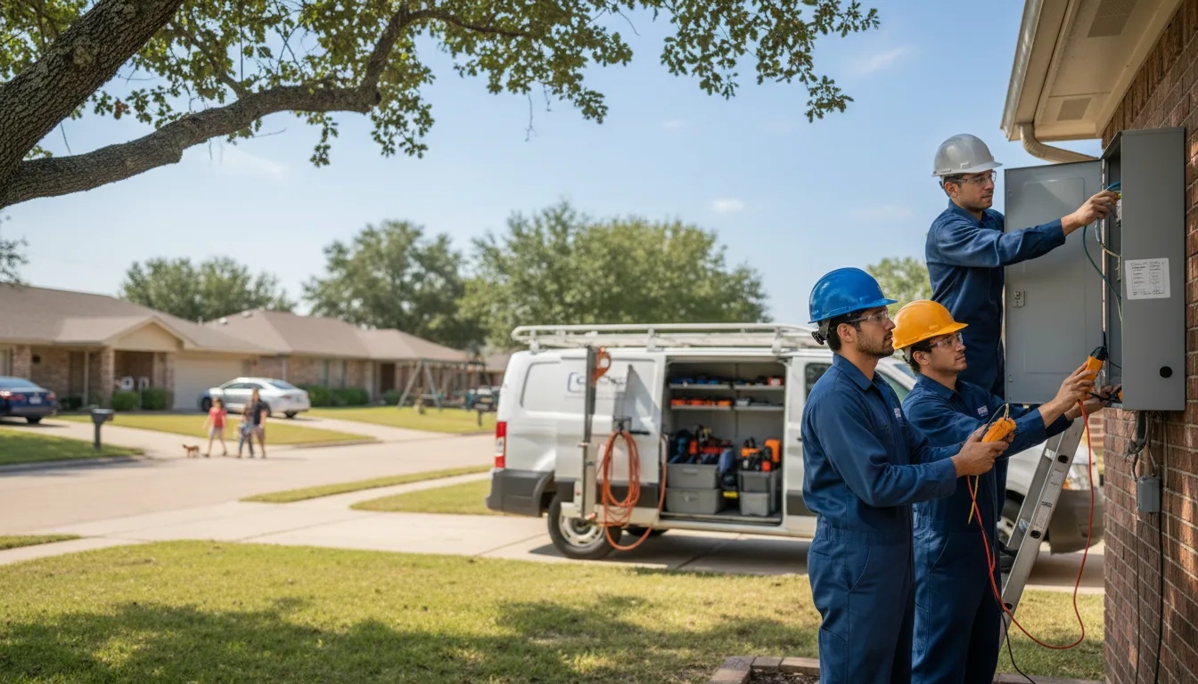 Certified electrician providing emergency electrical services in Jayton, TX